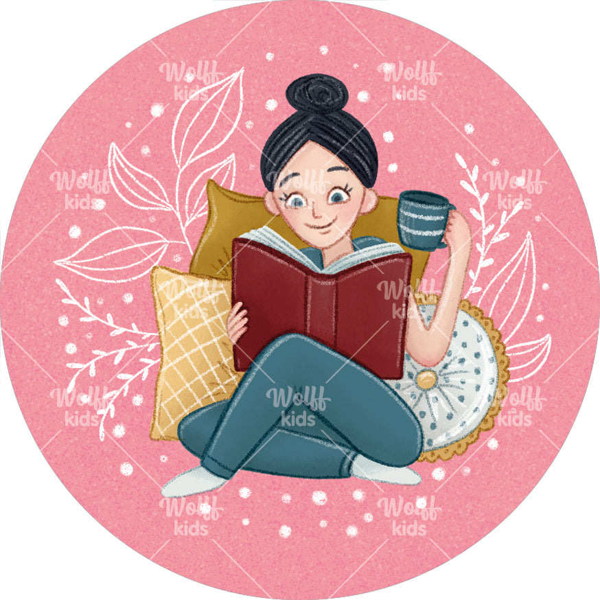Einzelner Magnet: me time: in ein gutes Buch eintauchen